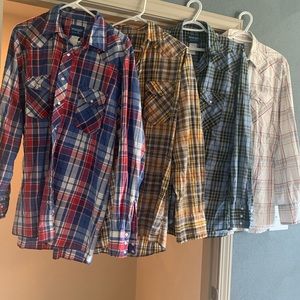 Wrangler pearl snap shirts- 4 for $30 or 1 for $15